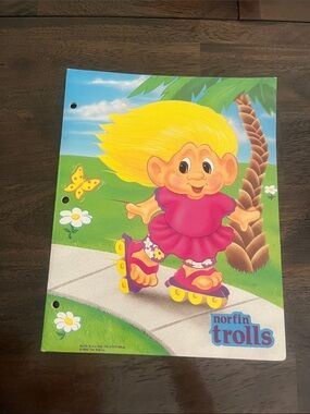 NORFIN Trolls 1992 Roller Skating Folder 90s
